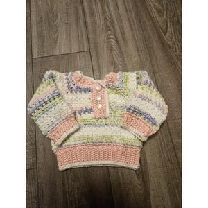 Handmade boutique sweater 0-6 mos
